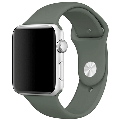 Ремешок для Apple Watch 42/44/45/49 mm силиконовый, оливковый матовый