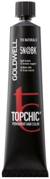 Goldwell Topchic стойкая крем-краска для волос, 5N@BK светло-коричневый с медным сиянием, 60 мл