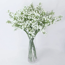 Цветы искусственные "Ветка гипсофилы" 55см, белый
