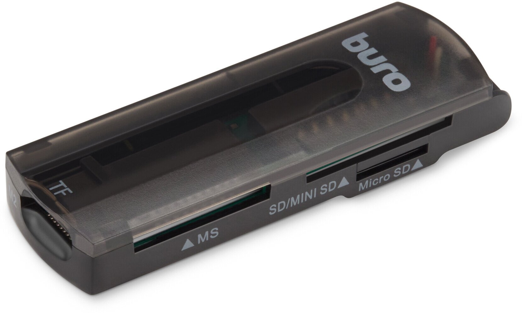 Устройство чтения карт памяти USB2.0 Buro BU-CR-108, черный