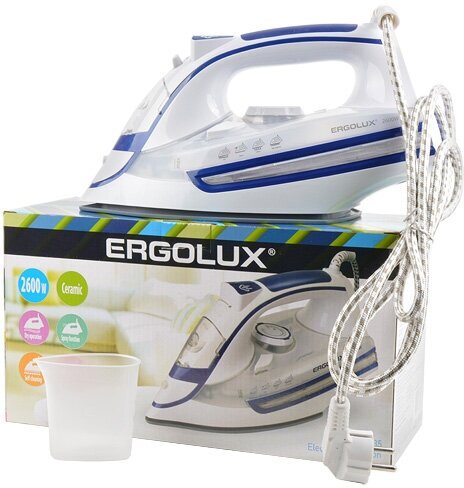 Ergolux Утюг электрический Ergolux ELX-SI03-C35 белый с синим