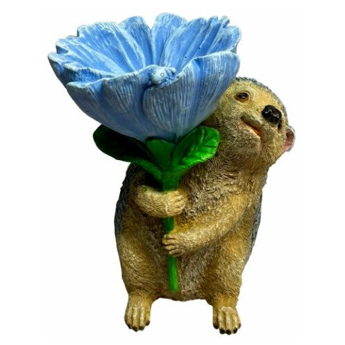 Садовая фигура Ёжик с цветком 25х17х18 см 2895₽