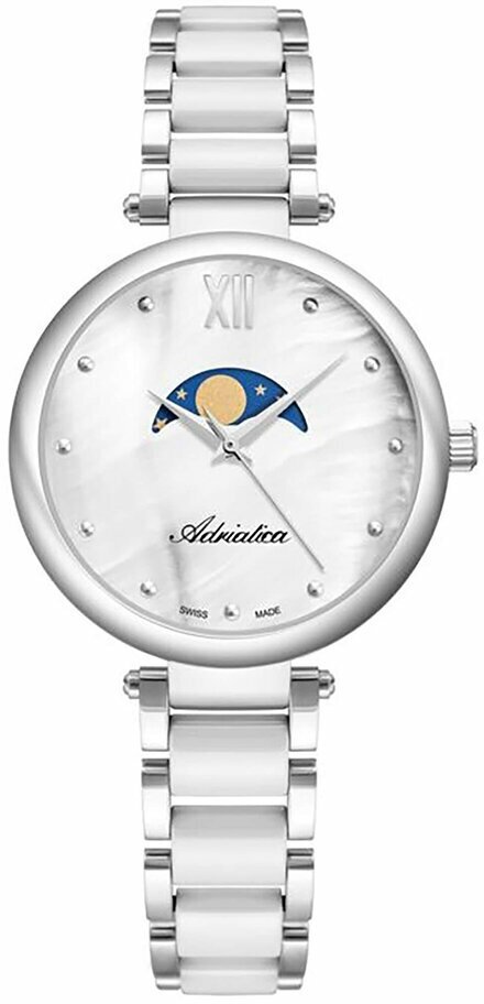 Наручные часы Adriatica Sophia A3705.C18FQM, белый, серебряный