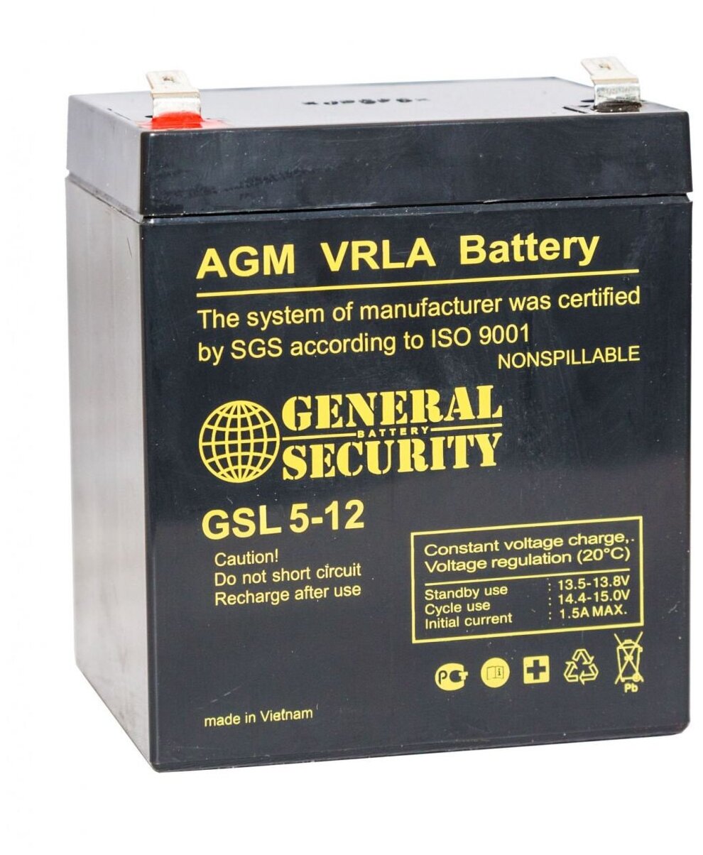 Аккумулятор General Security GSL 5-12