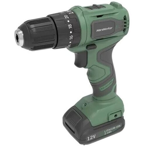 Аккумуляторная ударная дрель-шуруповерт MarsWorker 12V Lithium Impact Drill, Зелёная (MSBLID1201-04)