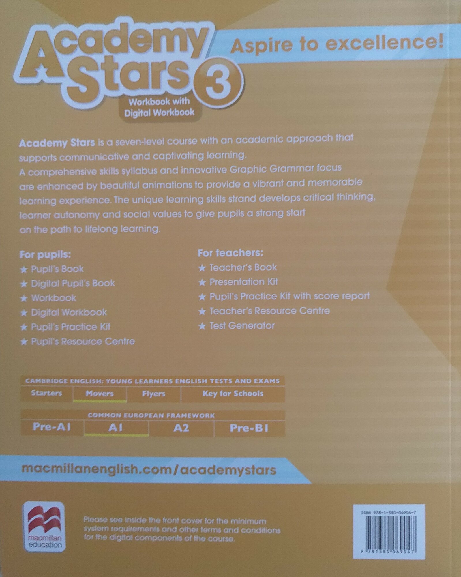 Academy Stars 3 Workbook and Digital