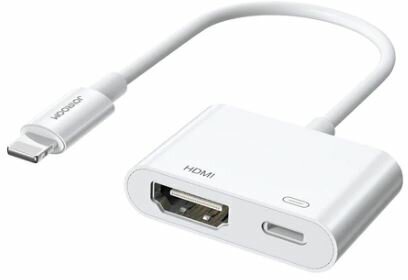 Адаптер переходник конвертер с Lightning на HDMI + Lightning Joyroom S-H141 белый