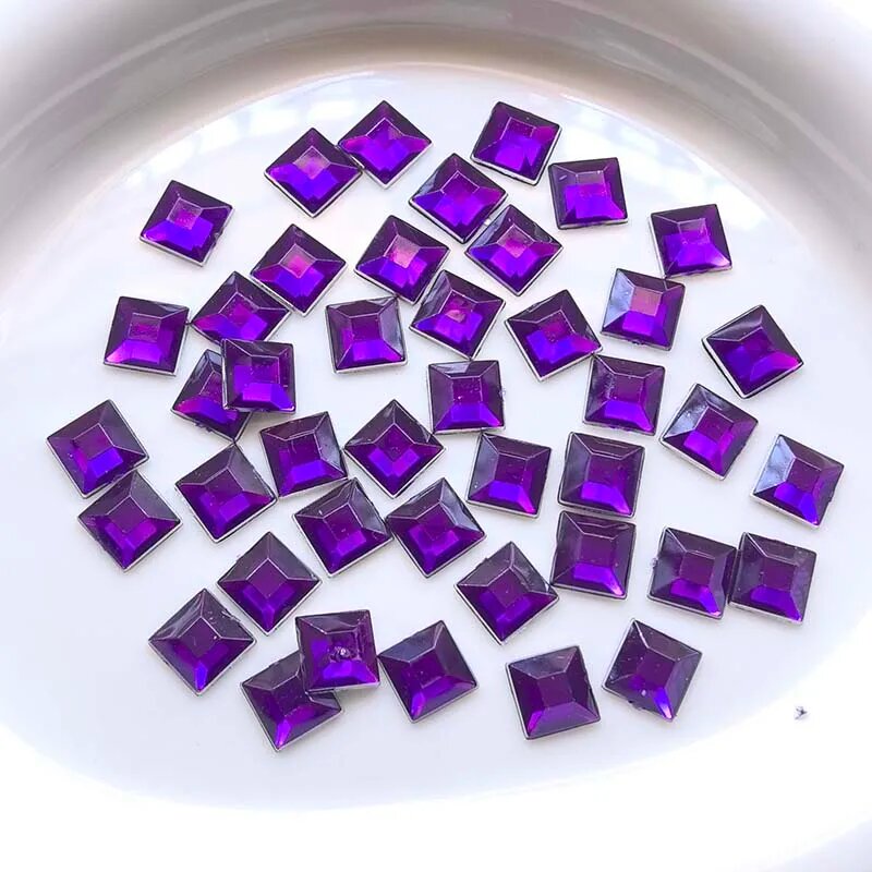 300 шт. Акриловые стразы 6 мм для рукоделия Фиолетовый, purple