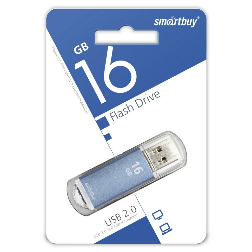 USB-флешки Emtec USB флеш (SMARTBUY (SB16GBVC-B) 16GB V-CUT BLUE)
