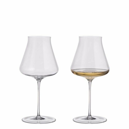 Набор бокалов для вина 2 штуки Halimba Crystal Lady White Wine Glass, 420 мл, прозрачные