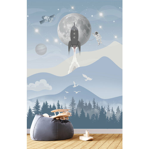 Фотообои на стену флизелиновые без винила детские Космос 200х270 см 3050₽