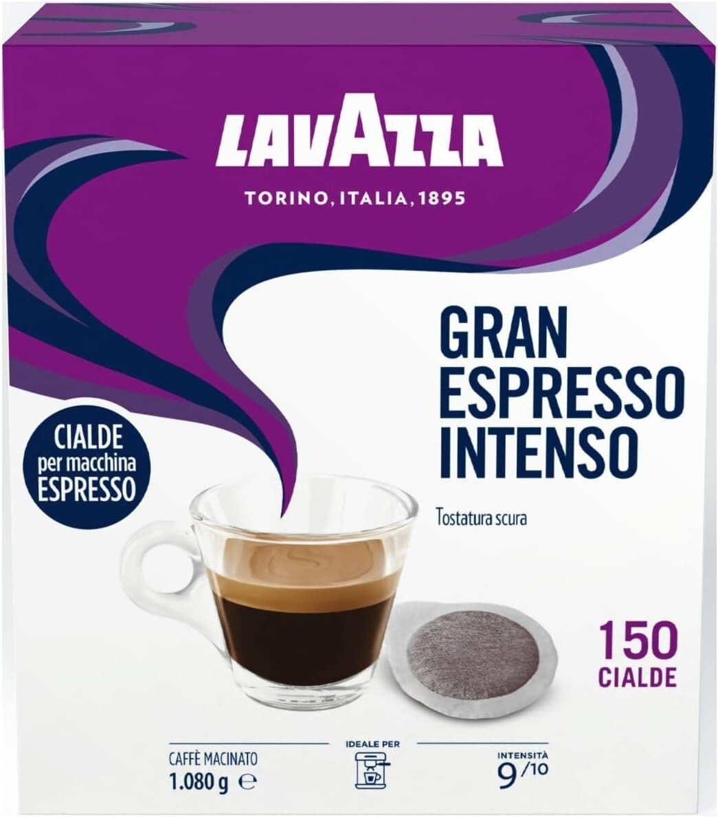 Кофе натуральный молотый в чалдах Lavazza Gran Espresso Intenso, 150 шт x 7,2 г