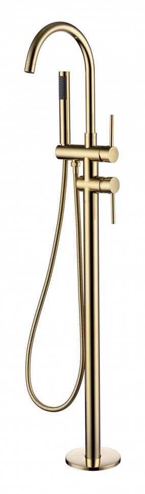 Смеситель Groсenberg GB900GO, латунь, золотой, напольный, 90 см