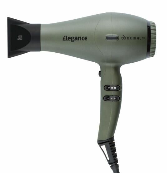 Фен Dewal Pro Elegance, 2300Вт, ионизация, 2 насадки, 03-9010 Olive