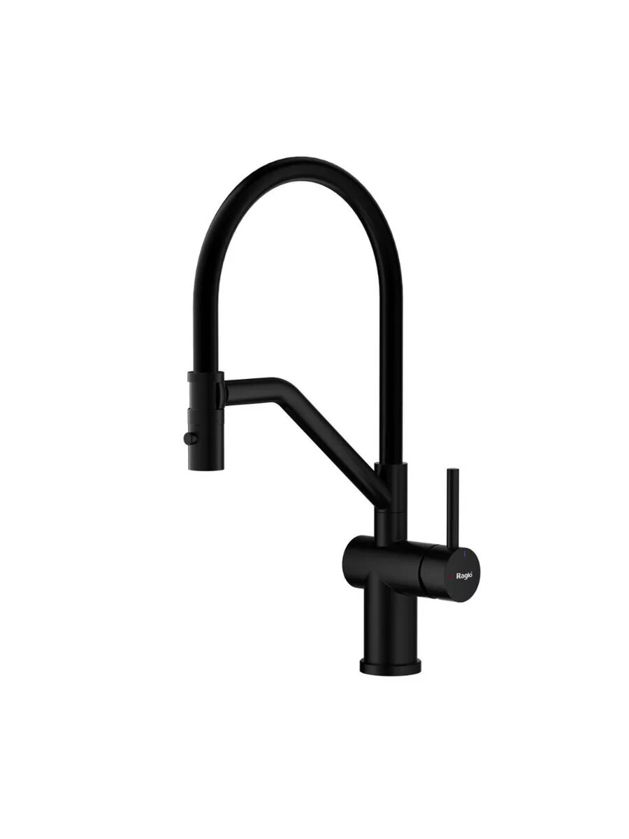Смеситель Raglo R86.41.03, для кухни, со съемным изливом, черный