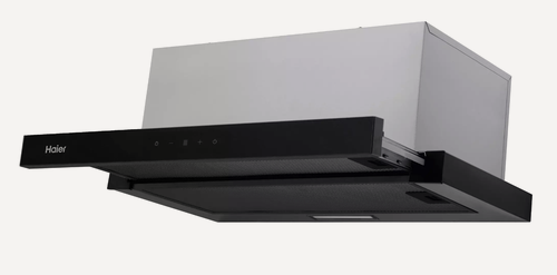 Изображение товара Встраиваемая вытяжка Haier HVX-T662BB с выдвижным козырьком и сенсорным управлением, черная
