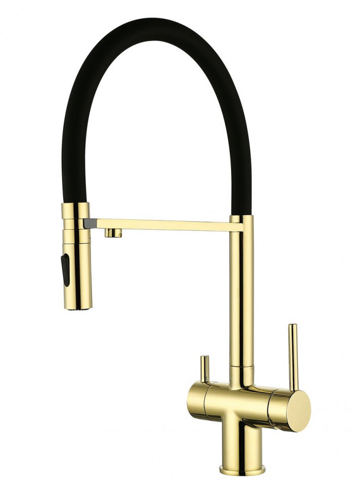 Смеситель для кухни под фильтр на магните GROCENBERG GB4096GO золото