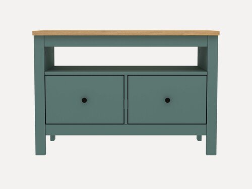 Изображение товара Тумба Гуд Лакк сага 2 ящика, ЛДСП, 90.4 x 41.4 x 62.2 см, темно-бирюзовый