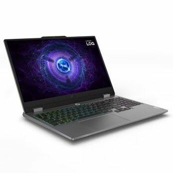 15,6" Ноутбук Lenovo LOQ 15IRX9 (83DV00J8IN) серый - 1920x1080, IPS, Intel Core i7-13650HX, ядра: 14 x 2,6 ГГц, 16 ГБ, SSD 1000 ГБ, NVIDIA GeForce RTX 4050 (6 ГБ), Windows 11 Home