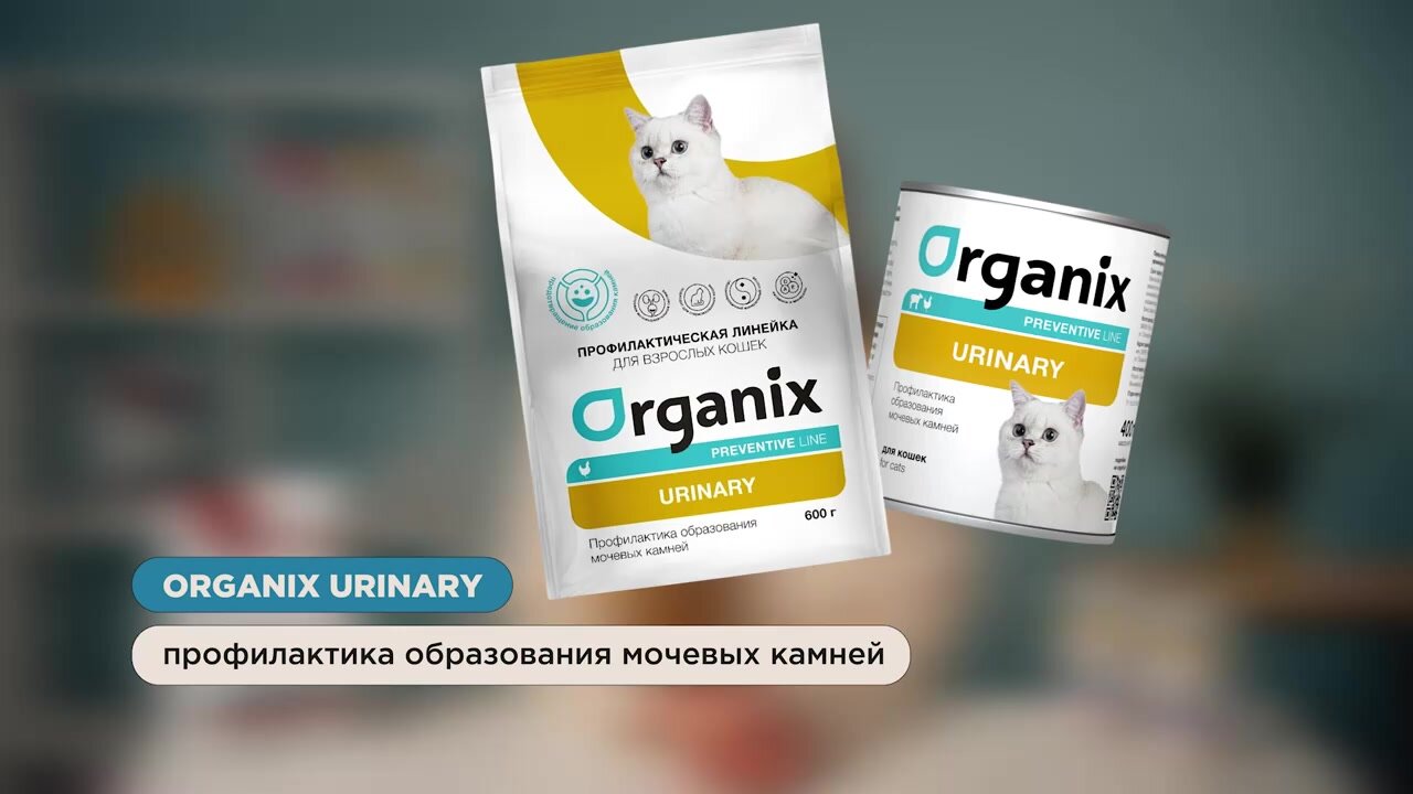 Organix Preventive Line Urinary сухой корм для кошек "Профилактика образования мочевых камней", 600 г — фото 1