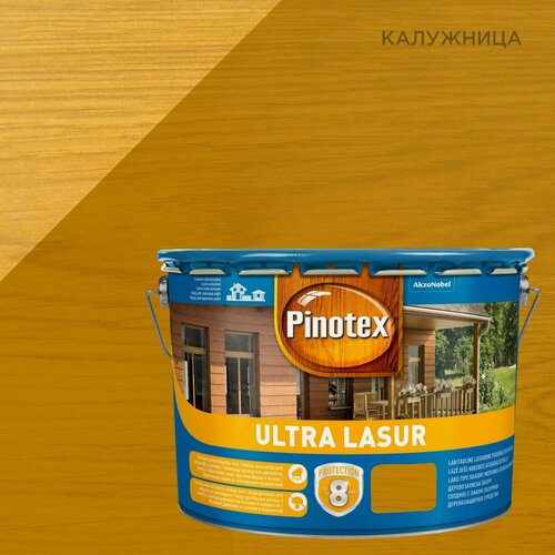 Изображение товара Лазурь для защиты древесины Pinotex Ultra Lasur Эстония (10л) калужница