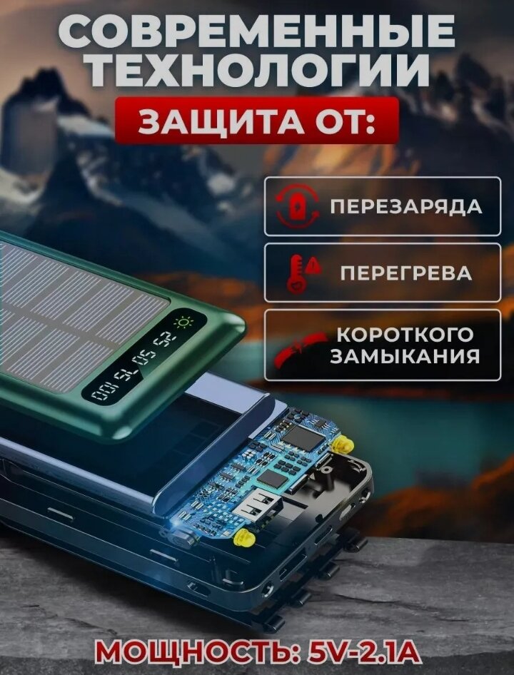 Повербанк Bootleg 50000 mAh внешний аккумулятор для Iphone и Android — фото 1