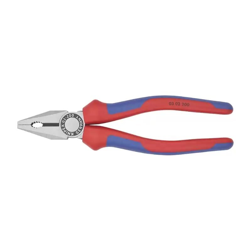 Пассатижи/плоскогубцы KNIPEX комбинированные 200 мм, фосфатированные, 2-комп ручки KN-0302200 — фото 1