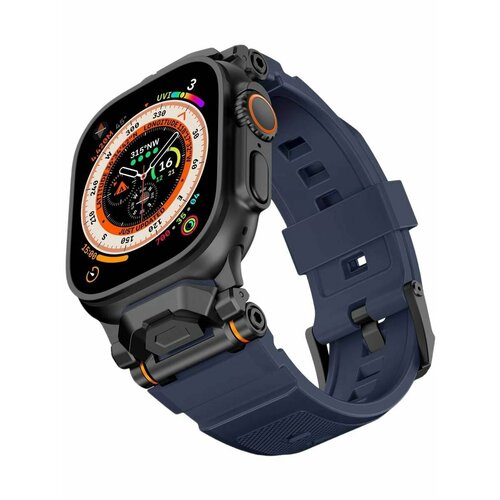 Премиальный ремешок для Apple Watch 42 / 44 / 45 / 46 / Ultra 49 mm All Black V2