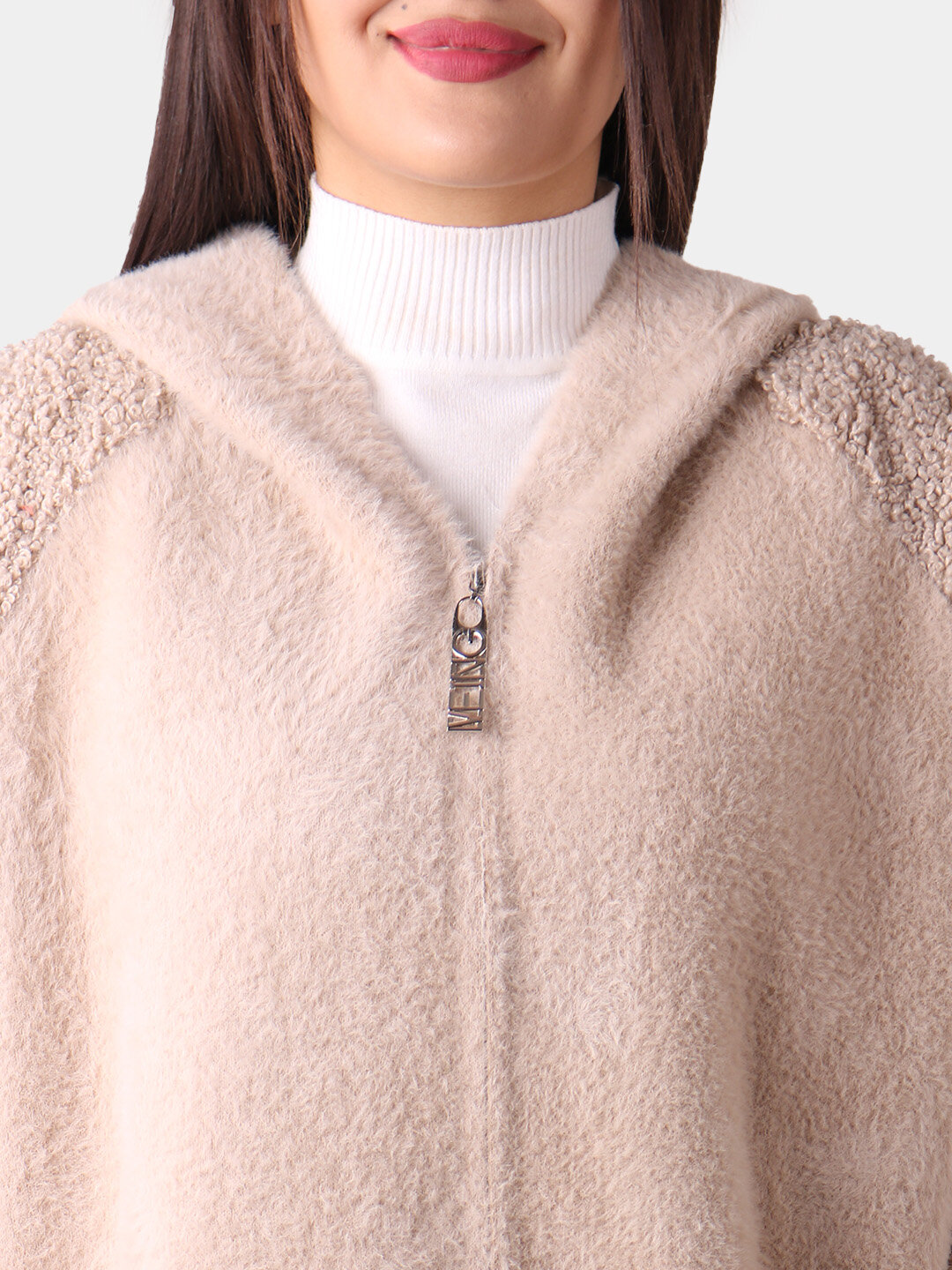 Пальто, размер One Size, кремовый — фото 1