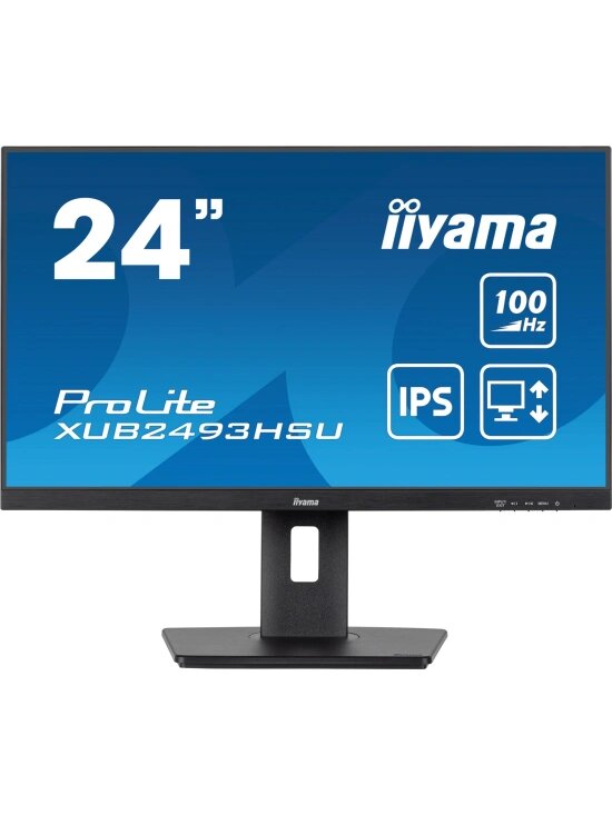 Монитор 23.8" Iiyama ProLite XUB2493HSU-B7, 1920х1080, 100 Гц, IPS, черный