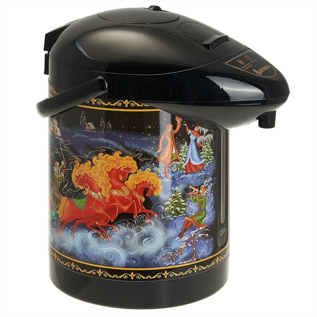 Термопот электрический 2,8 л Василиса ВА-5003 "Тройка" 750 Вт, черный — фото 1