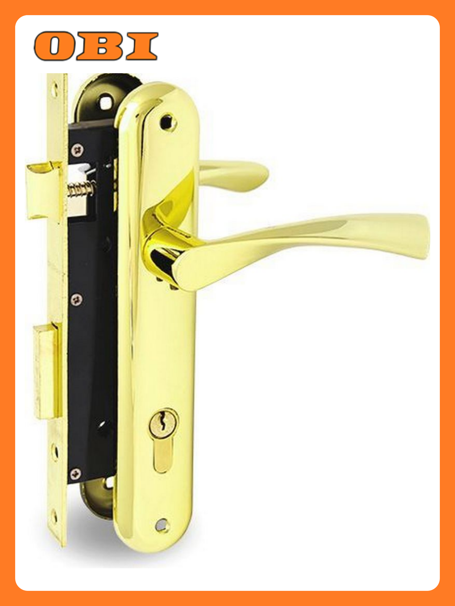 Замок Palladium AL 1853 цилиндровый межосевое расстояние 85 мм золотистый