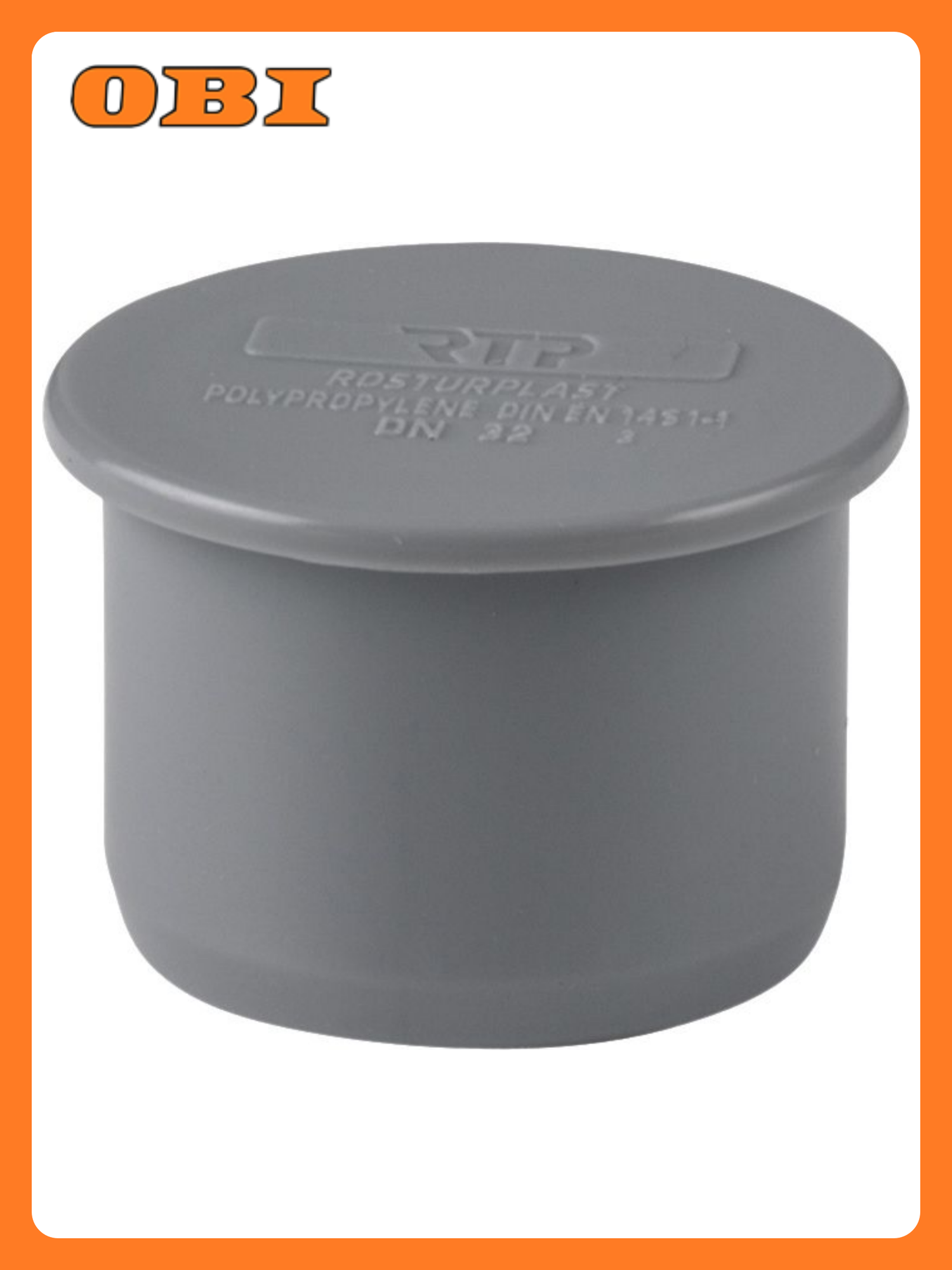Заглушка для внутренней канализации Политрон COMFORT D32  полипропилен  серая  1 шт 