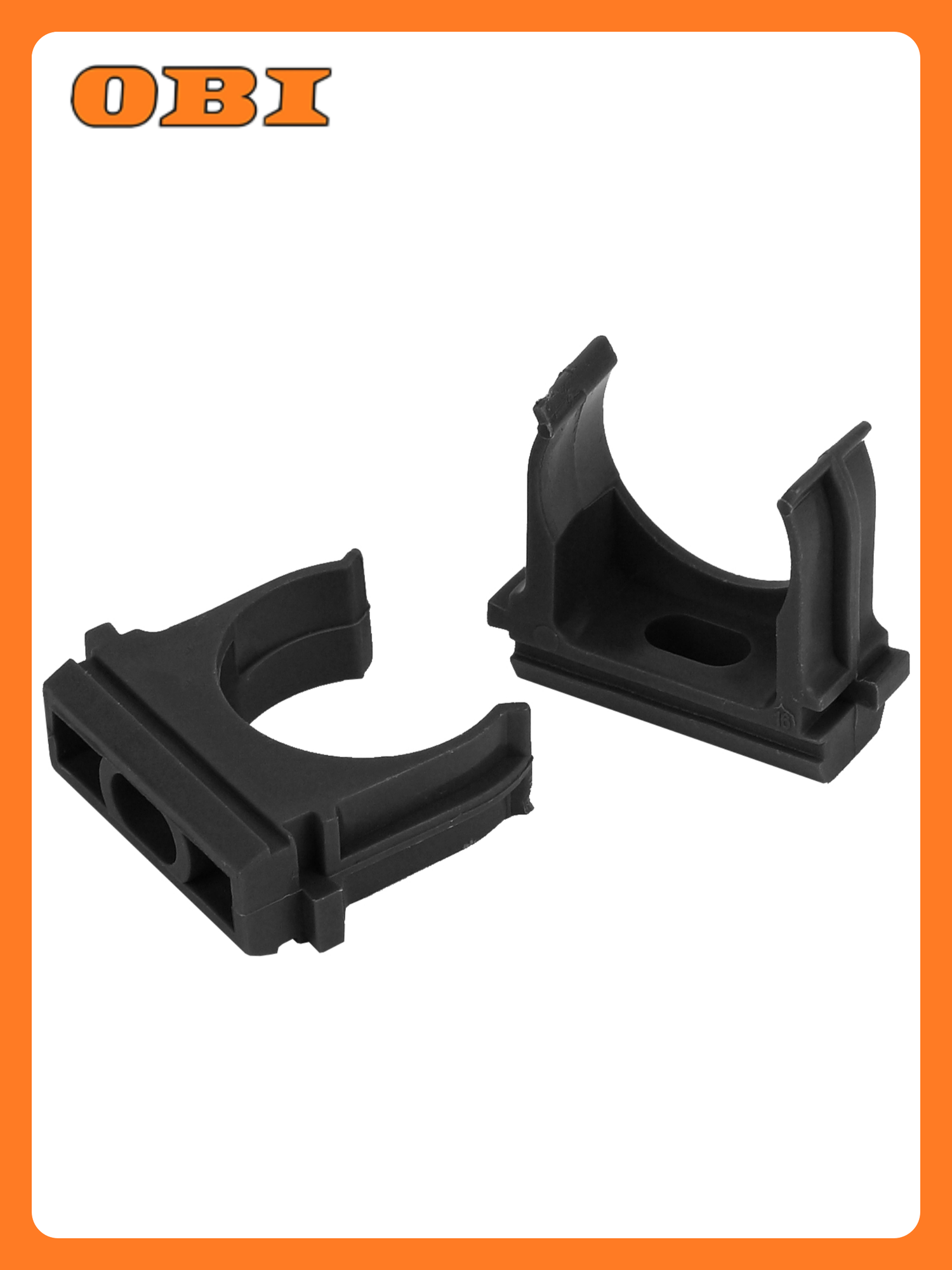 Крепёж-клипса черный 10 шт 16 мм