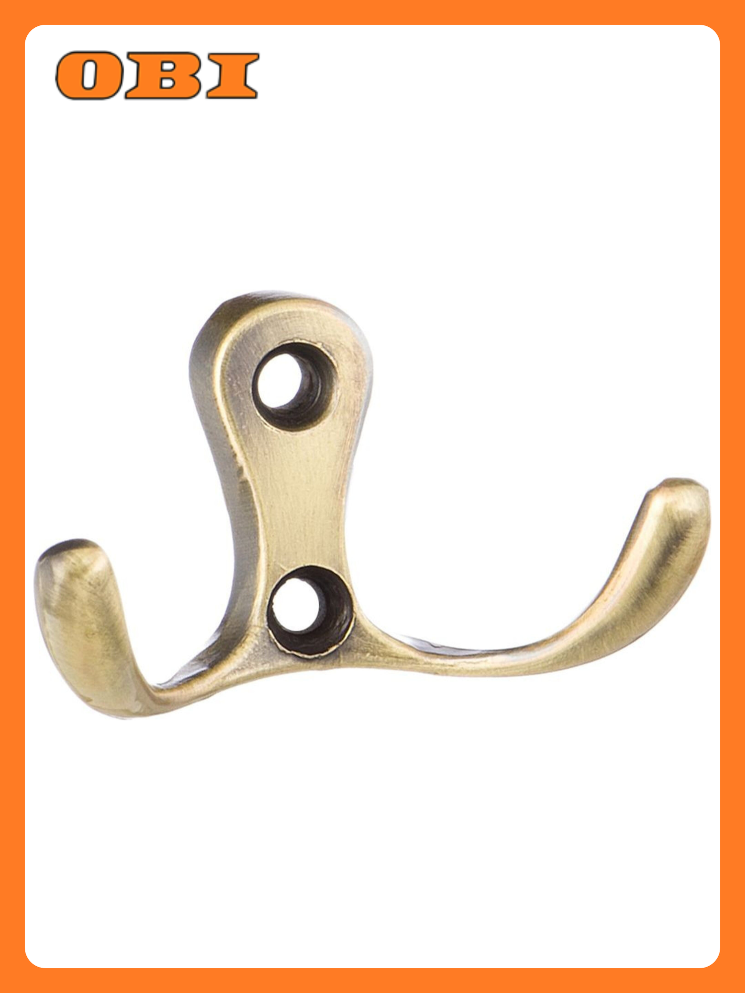 Крючок мебельный KERRON KR 0010 бронзовый двойной нагрузка до 15 кг