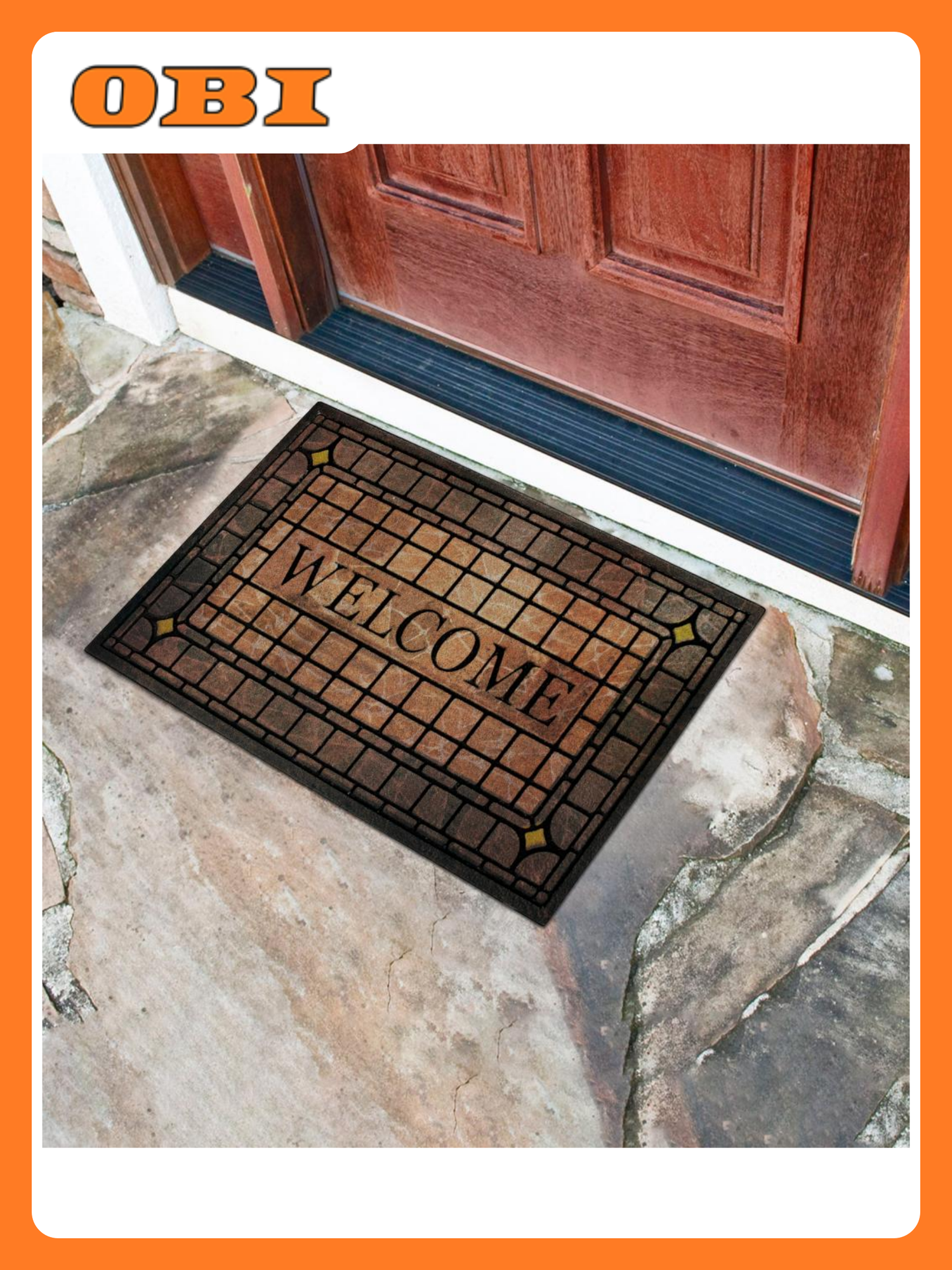 Коврик придверный флок. 45х75 см HCM-04