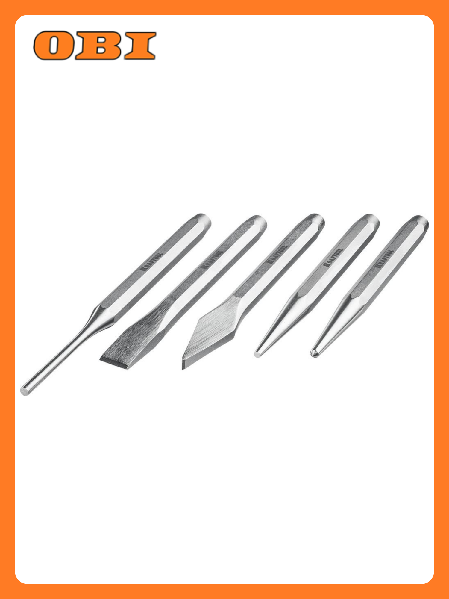 Набор зубил и кернеров Kraftool хромомолибденовые шестигранные 5 шт