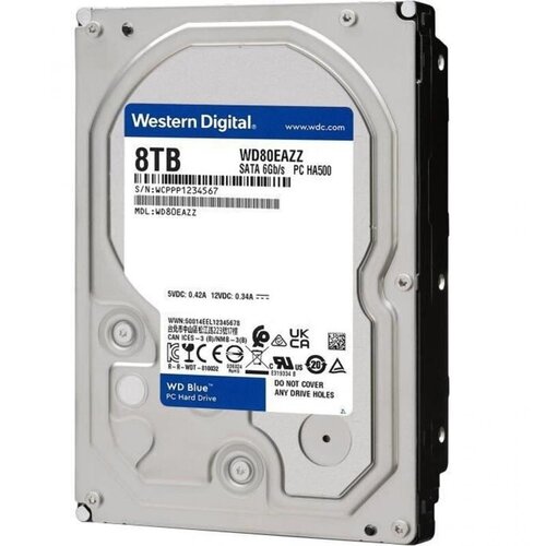 WD Жесткий диск WD SATA-III 8Tb WD80EAZZ Blue (5640rpm) 128Mb 3.5