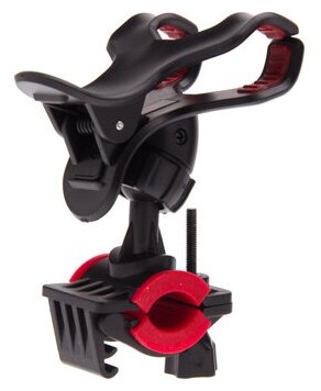 Универсальный держатель GSMIN Pin на руль велосипеда для смартфонов (Черно-красный)