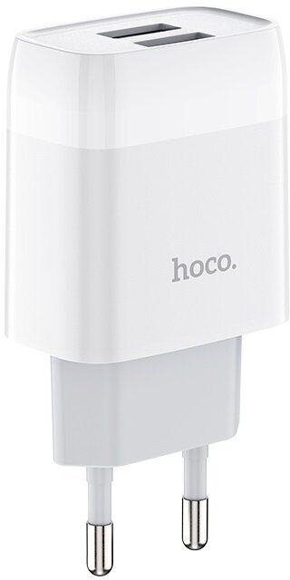 Сетевое зарядное устройство 2USB 2.4A Hoco C73A White
