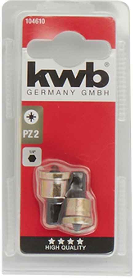 Бита KWB (104610) PZ2 25 мм с ограничителем (2 шт.)