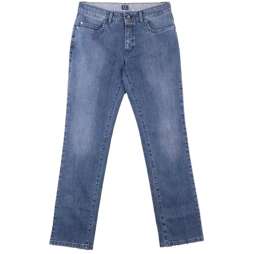 Джинсы Trussardi Jeans, средняя посадка, размер 48, голубой