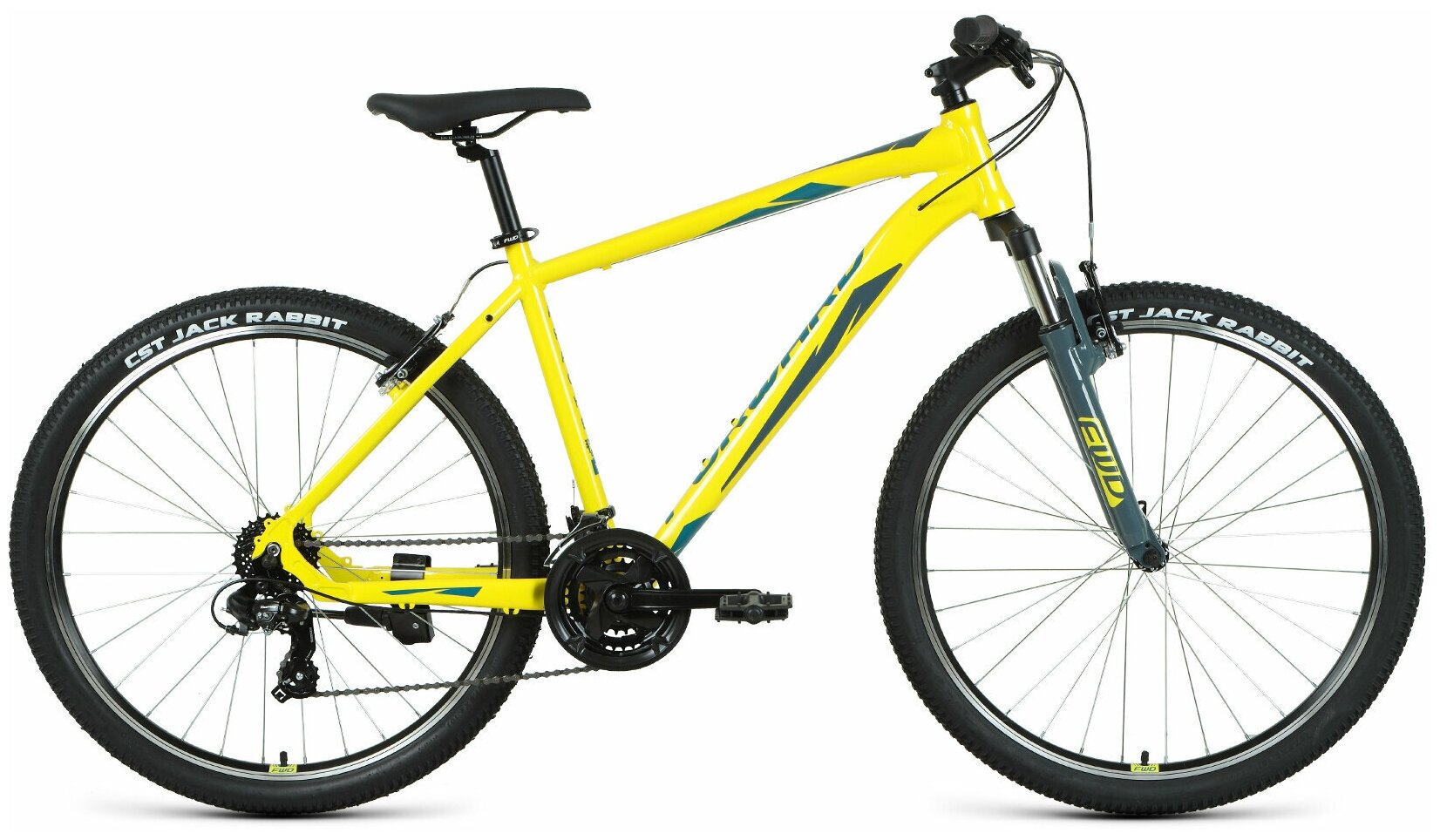 Велосипед горный FORWARD APACHE 27,5 1.2 S 2021 желтый/зеленый