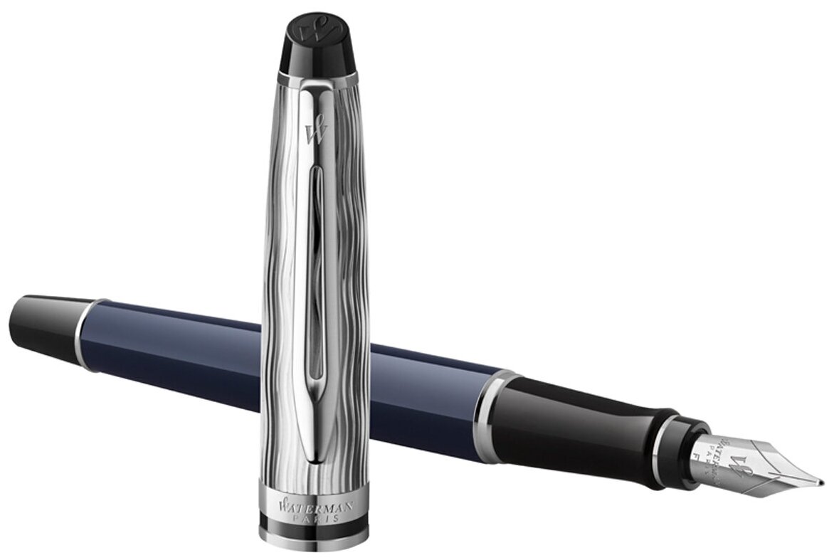 Ручка перьевая Waterman "Expert SE Deluxe Blue CT" синяя, 0,8мм, подарочная упаковка