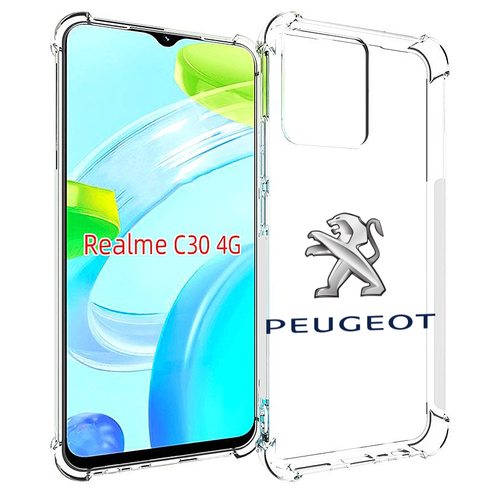 Чехол MyPads peugeot-пежо-3 мужской для Realme C30 4G / Narzo 50i Prime задняя-панель-накладка-бампер