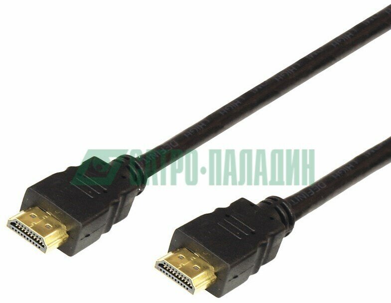 Шнур 17-6208 ∙ Кабель REXANT HDMI - HDMI 1.4, 10 м, Gold (PVC пакет)