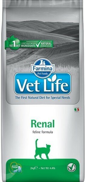Vet Life Cat Renal корм для кошек при заболевании почек Диетический, 2 кг.