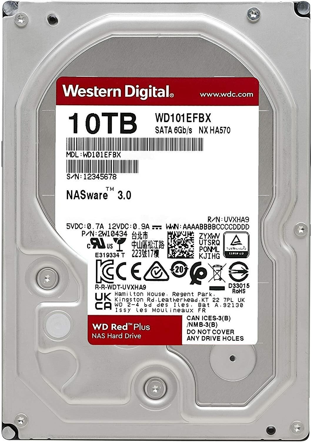 Жесткий диск WD Red Plus , 10ТБ, HDD, SATA III, 3.5" - фото №10