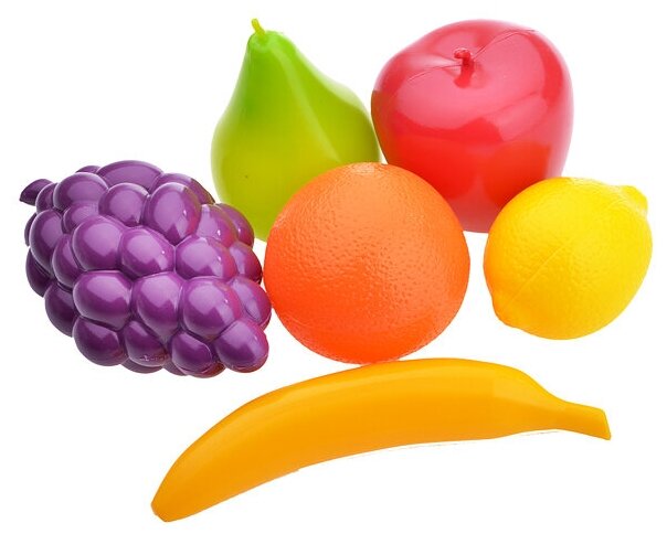 Набор Фрукты (виноград, лимон, банан, апельсин, груша, яблоко)