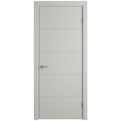 Межкомнатная дверь Тривиа глухая 700*2000 светло-серая эмаль VFD
